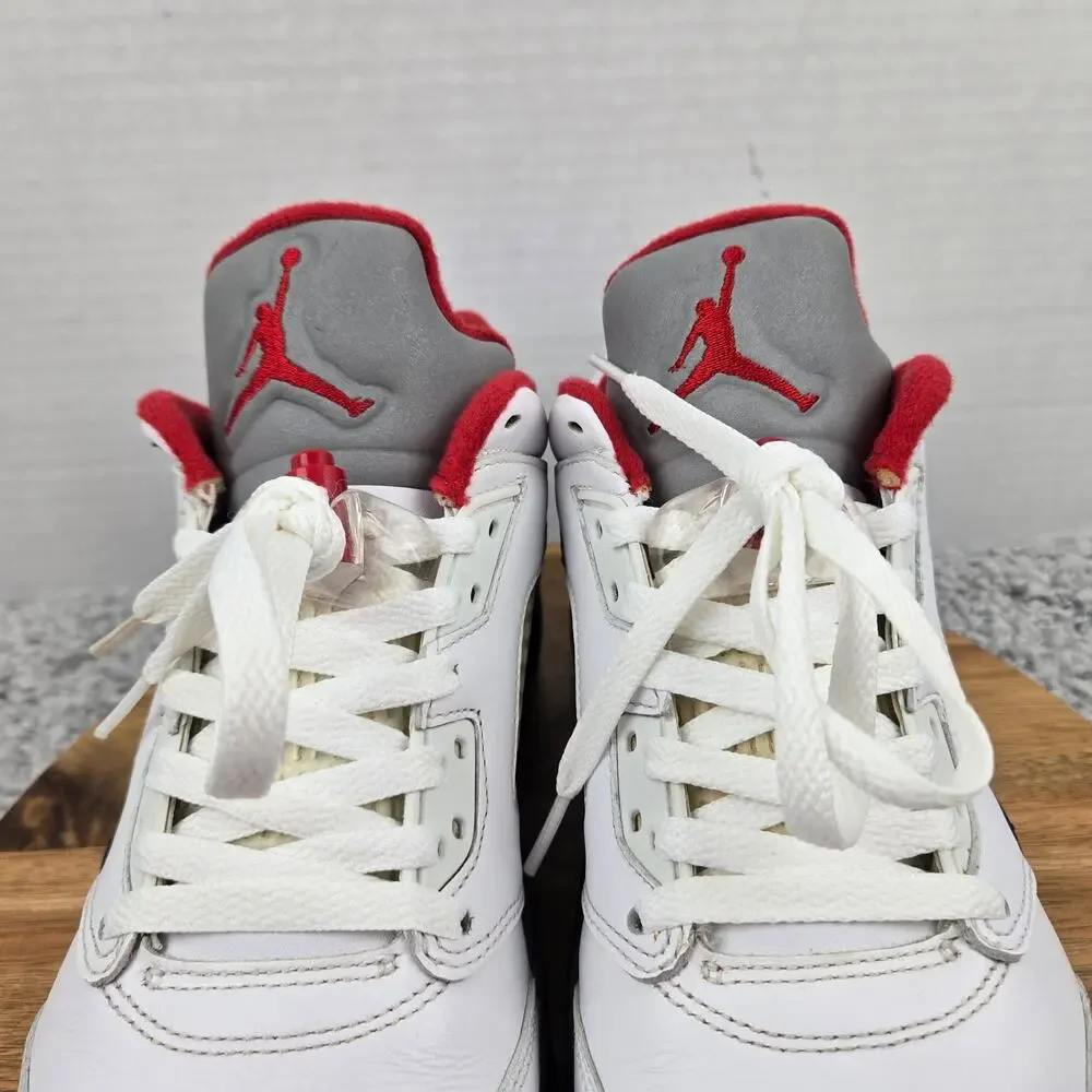 Jordan 5 Retro Low Golf Fire Red Silver Tongue Casual Sneaker Mens 8 CU4523-100
